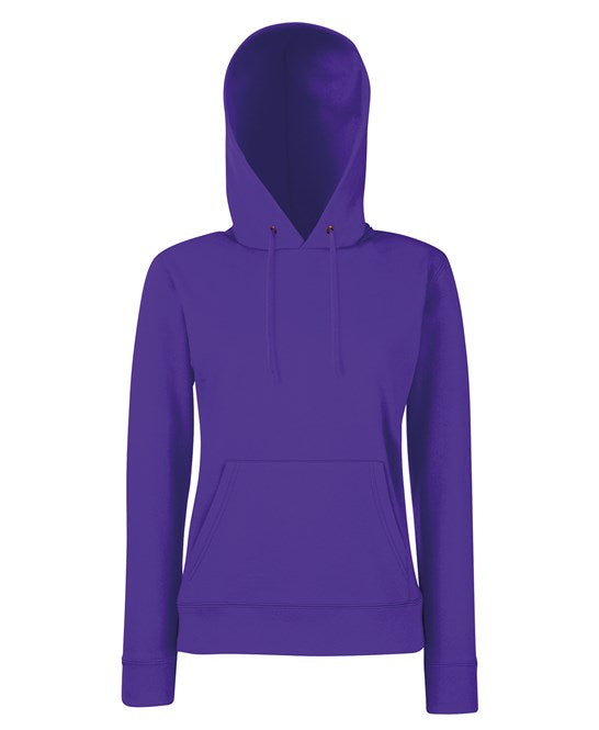 SS038 Fruit Of The Loom Womens Classic Hooded Sweatshirt