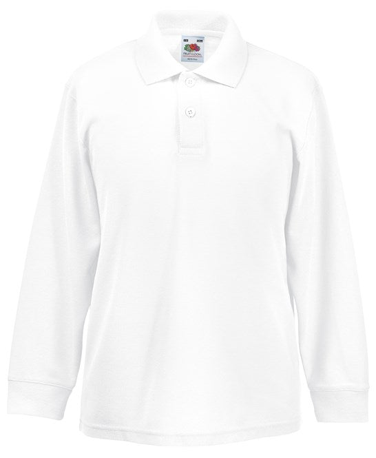 SS320 Fruit Of The Loom Kids Long Sleeve 65/35 Polo