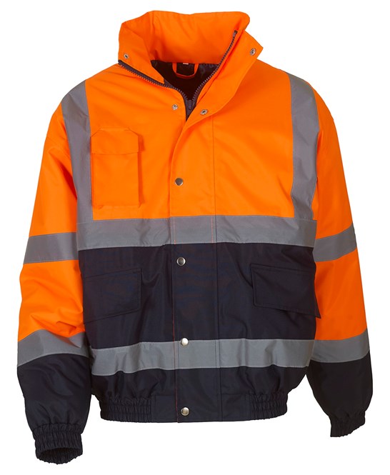 YK044 Yoko Hi-Vis Two Tone Bomber Jacket