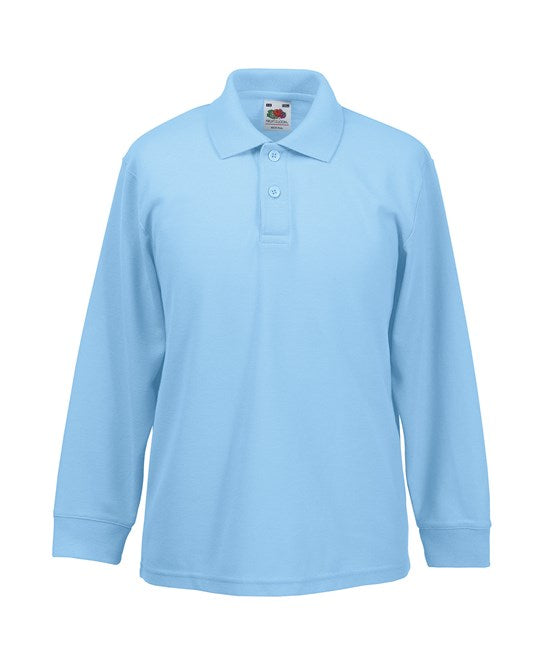 SS320 Fruit Of The Loom Kids Long Sleeve 65/35 Polo