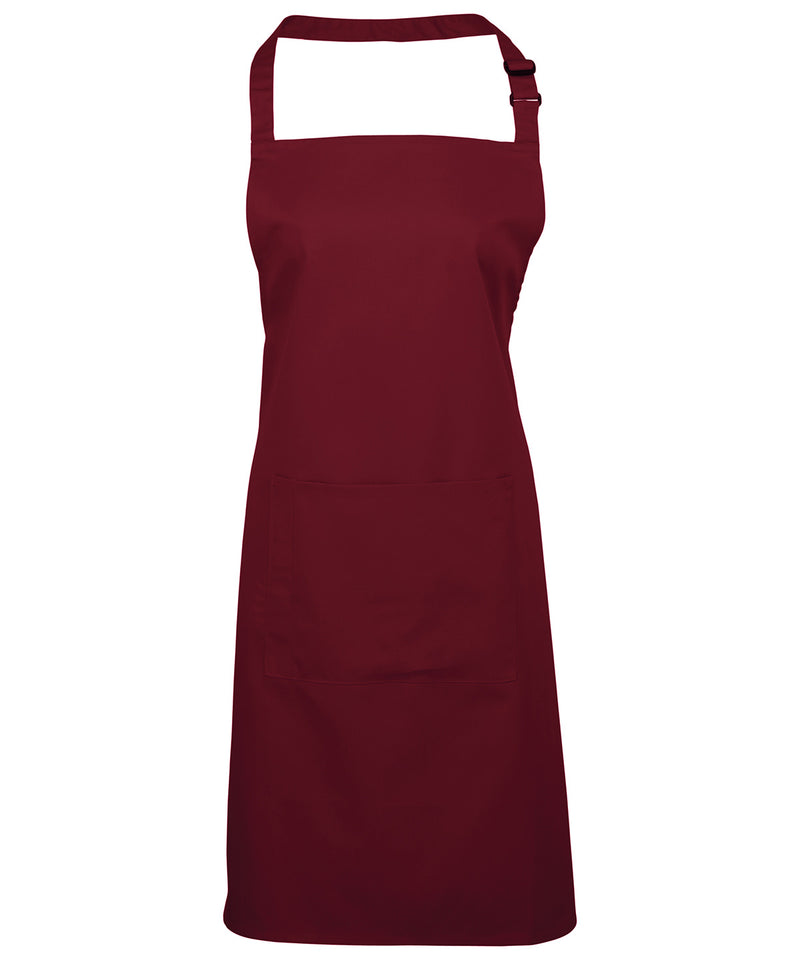 Premier PR154 Colours Bib Apron with Pocket (available in 42 colours)