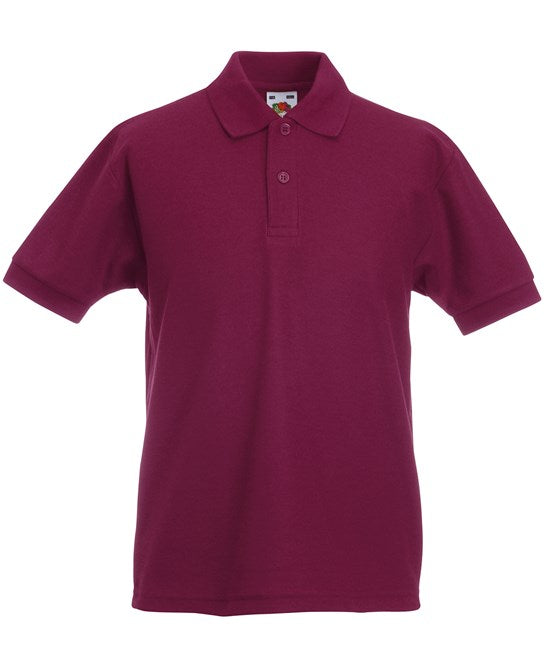 SS417 Fruit Of The Loom Kids 65/35 Pique Polo