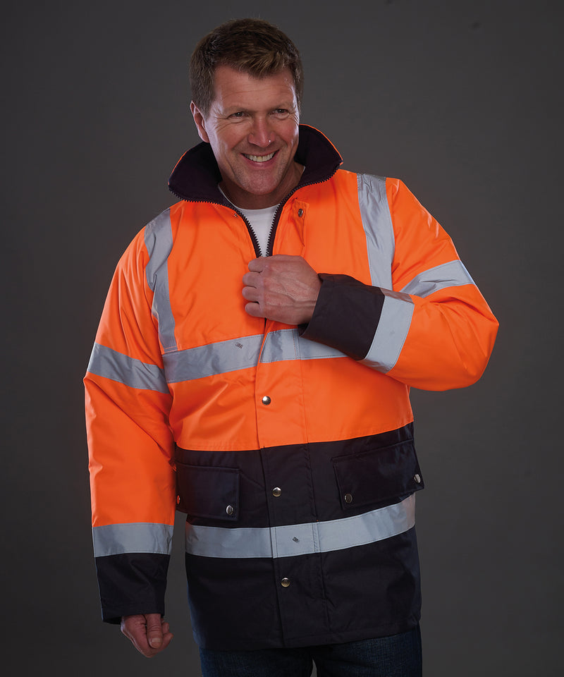 YK048 Yoko Hi-Vis Two-Tone Motorway Jacket